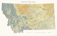 Montana - Land Cover Fine Art Print Map